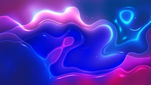 Abstract Neon Fluid Motion Background Loop