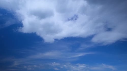 Dramatic Clouds Moving Across Blue Sky Time-Lapse