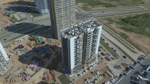 Baustelle für einen neuen Stadtblock.