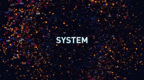 Futuristic Data System Particles Background Animation