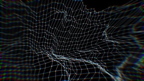 Turbulentes Wireframe-Feld