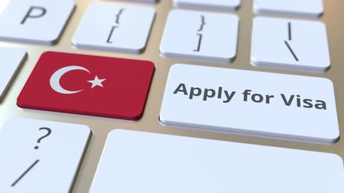 Turkey Visa Application Keyboard Animation