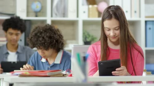 Students with Tablets