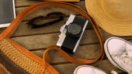 Travel accessorizes on table 4k
