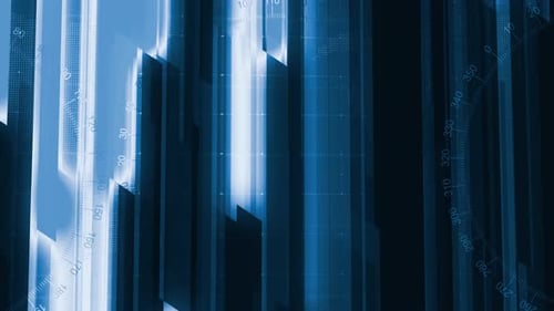 Abstract Blue Geometric Data Flow Technology Background