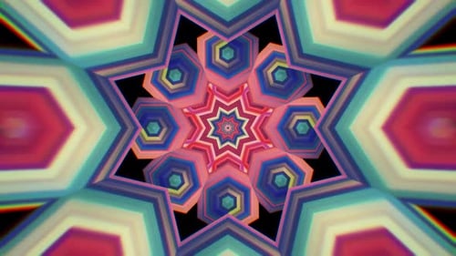 Hypnotischer Mandala-Kaleidoskop-Mustertunnel