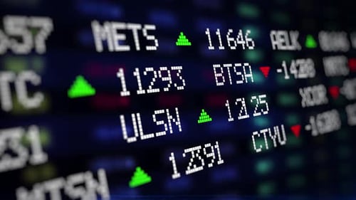 Digital Stock Market Data Ticker Animation