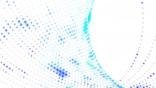 Abstract Blue Particle Grid Digital Data Flow