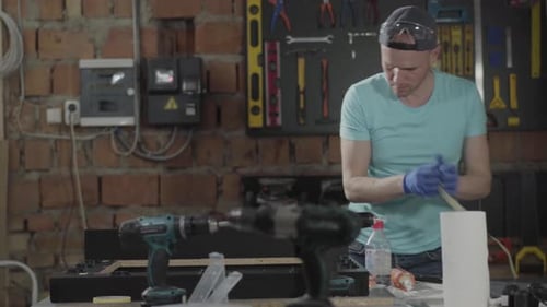 Portrait of the Craftsman in the Cap Involved in His Work