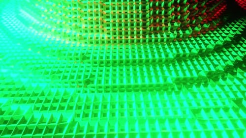 Grüner Gefängnis-Tunnel zum Galaxie-Hintergrund Vj Loop 4K
