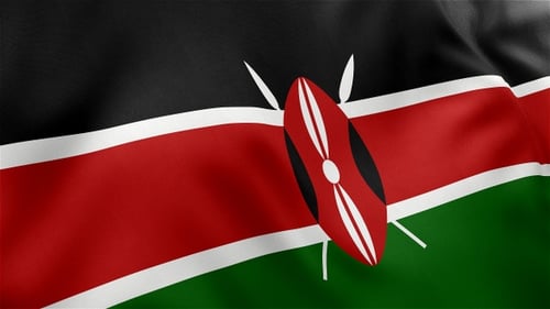 Realistic Waving National Flag of Kenya Animation