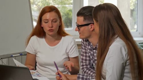 Group of Young Businesspeople Smiling To the Camera While Working Together 1080p