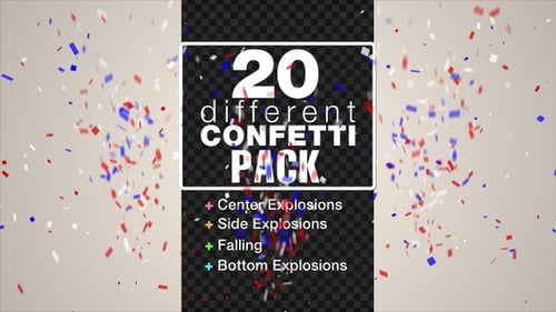 20 Different Confetti Animated Overlays