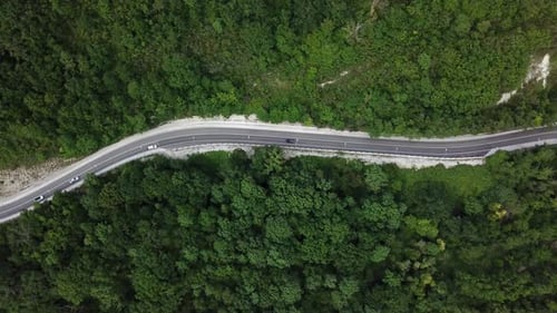 Mountain Winding Zig Zag Road