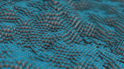 Blue Hexagons Field