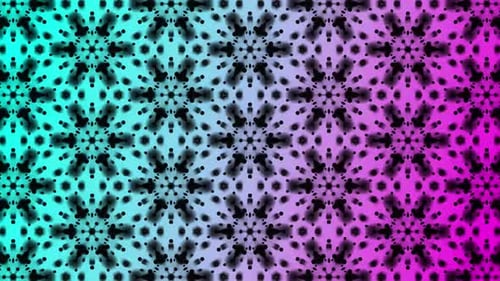 Abstract Geometric Kaleidoscope Pattern Loop with Gradient Colors