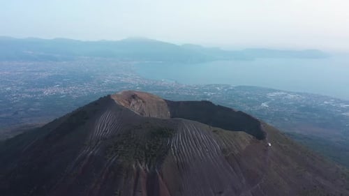 Vesuvio Aerial View At Sunset
