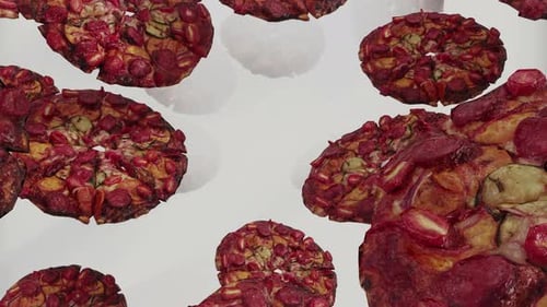 Floating Spinning Pizzas Loop Animation