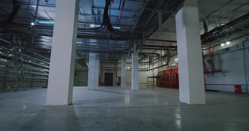 Interior de una central eléctrica moderna