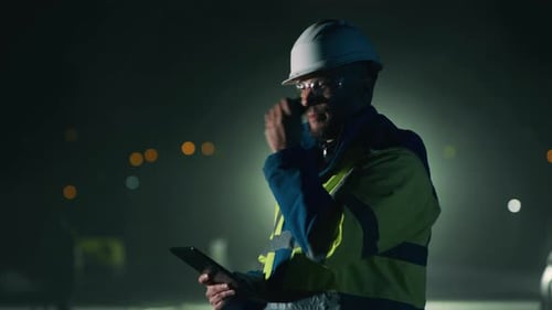 Foreman Calling Employee at Night