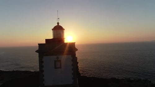 Leuchtturm-Sonnenuntergang