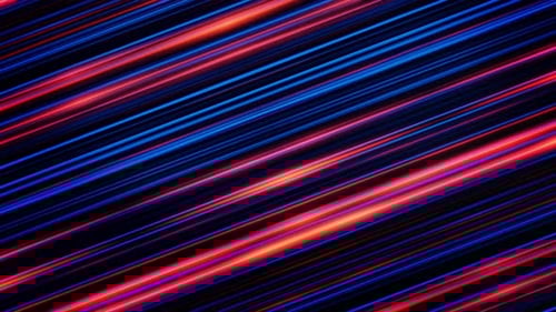 Dynamic Neon Light Streaks Rotating Abstract Background Loop