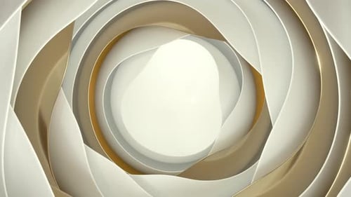 Elegant Golden and White Swirling Abstract Motion Background