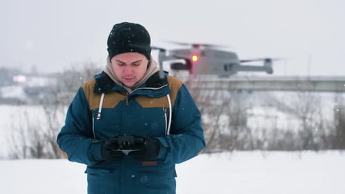 Slow Motion Picture of Quadcopter Control