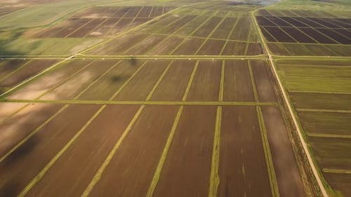 Aerial View of Farmland.