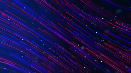 Abstract Lines blinking lights tech Futuristic data transfer, cloud computing,