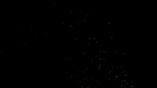 Real Fireworks on Deep Black Background Sky on Fireworks Festival Show Before Independence Day on 4