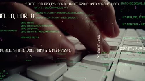 Imagen creativa de programación de computadoras, codificación y desarrollo de software