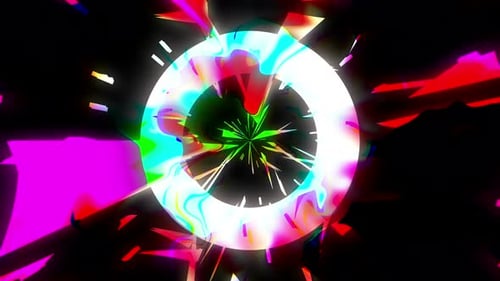 Vibrant Glitch Abstract Energy Burst Loop