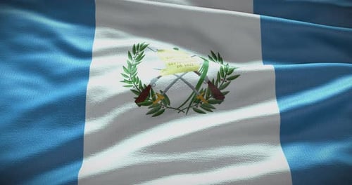 Guatemala National Flag Waving Animation Loop