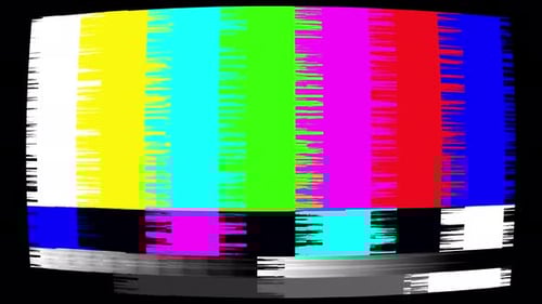 Retro Glitch Color Bar Interference Transition Effect