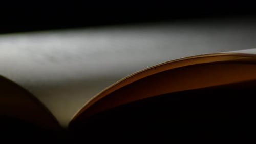 Detailed Close-Up of Book Pages with Written Text