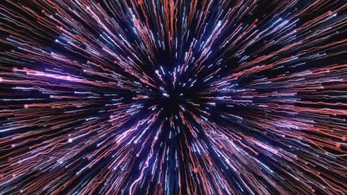 Abstract Futuristic Star Trails Hyperspeed Motion Background