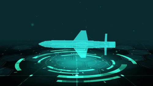 Holographic Missile HUD Element with Rotating Scans