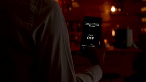 Close Up Shot of a Digital Interface of a Smart Light App
