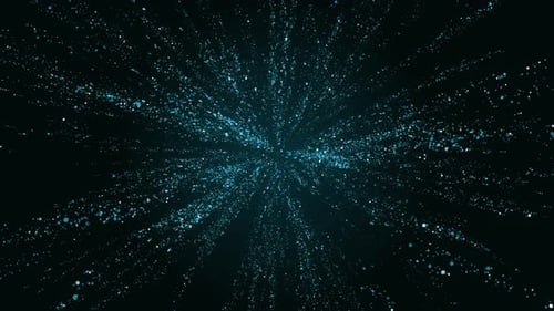 Glittering Blue Particle Burst Loop