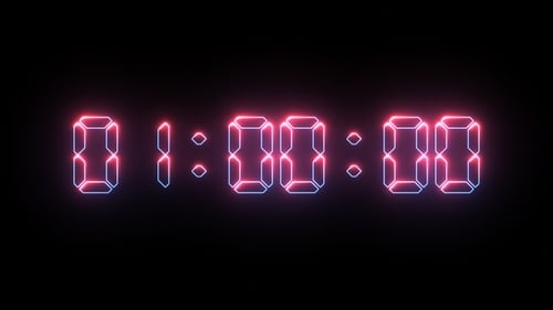 Compte à rebours numérique Neon V2 d'une minute