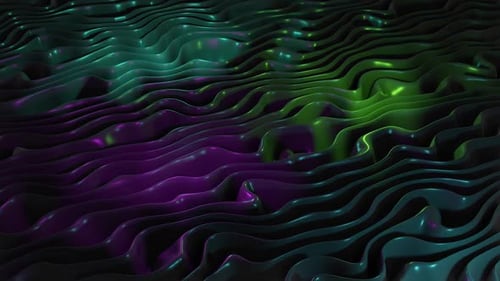 Abstract Wavy Liquid Flowing Loop Background Animation