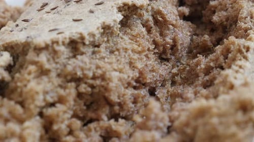 Close Up of Tasty Dark Brown Bread