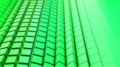 Cubic Abstract Wall Background Green