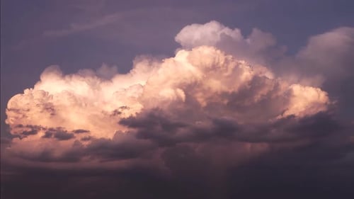 Amazing fluffy big storm clouds in dark sky background. Cloudy landscapes. Cloudscape. Time lapse.