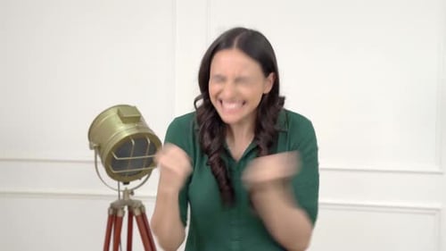 Indian girl celebrating