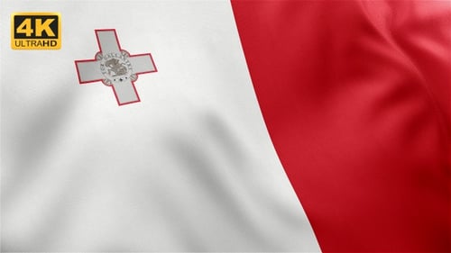 Realistic Waving Flag of Malta Animation
