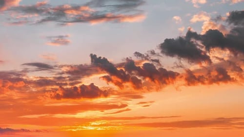 Time Lapse of Clouds at Sunset