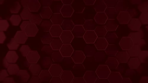 3d Red Hexagon Background