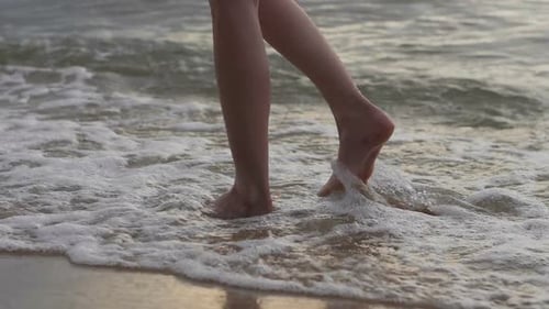 Walking On Beach